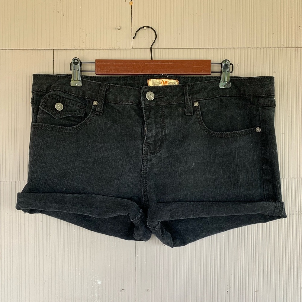 Black Denim Shorts